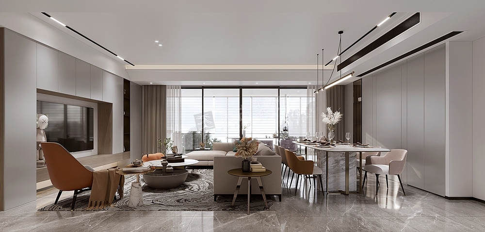 春风里装修重庆横厅大平层户型方案天古设计师李凤琴