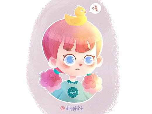 儿童插画 女孩头像