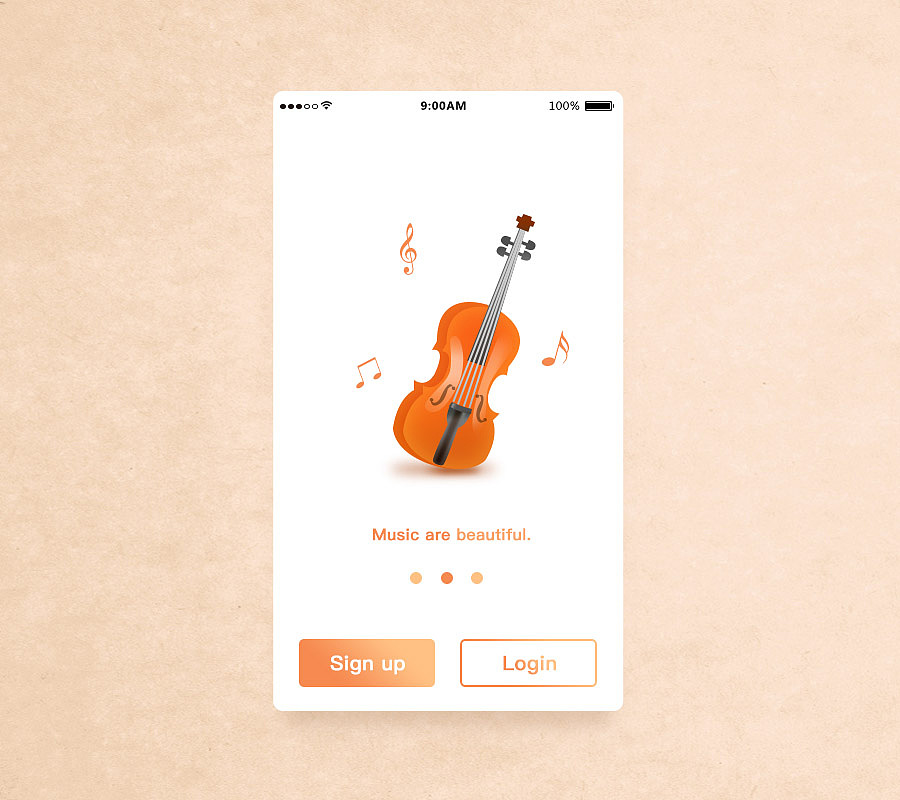 微质感引导页练习（图ZNzkzMDkwODA=） - APP界面 - 站酷设计师咖不哩原创素材 - 站酷ZCOOL