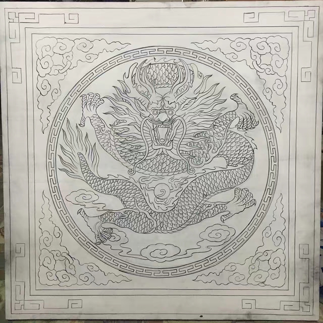 寺院古建彩绘天花板（图ZMjI0OTE4Njgw） - 商业插画 - 站酷设计师墨鱼壁画工作室原创素材 - 站酷ZCOOL