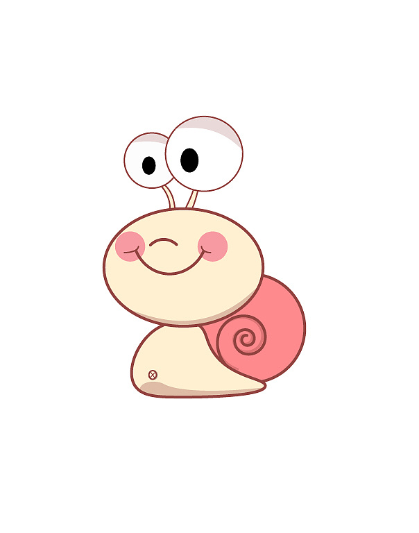 蜗牛吉祥物三视图