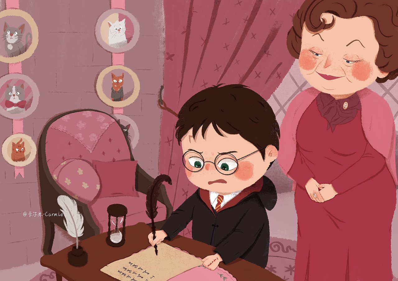 哈利波特系列（圖ZMzIzOTE2NDY4） - 兒童插畫(huà) - 站酷設(shè)計(jì)師卡爾米原創(chuàng)素材 - 站酷ZCOOL