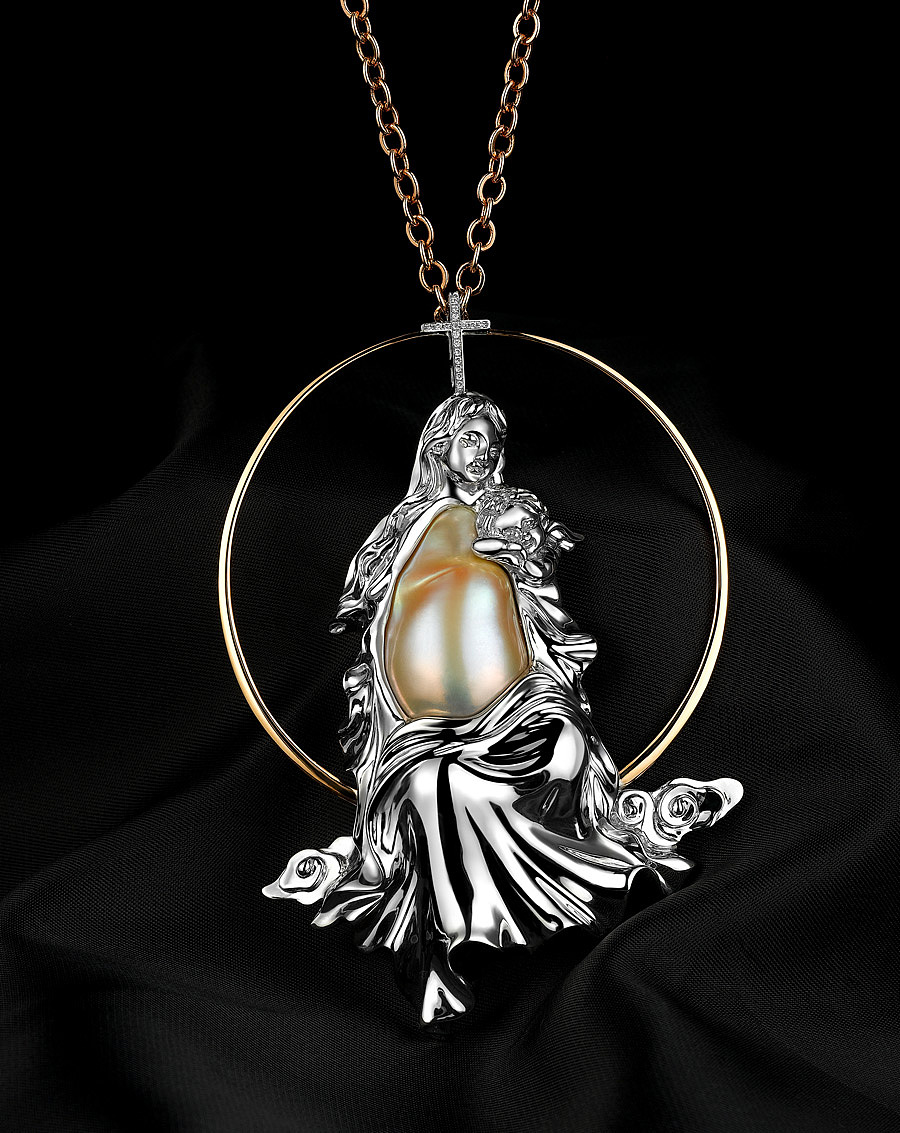 代波军艺术定制珠宝私人定制圣母吊坠