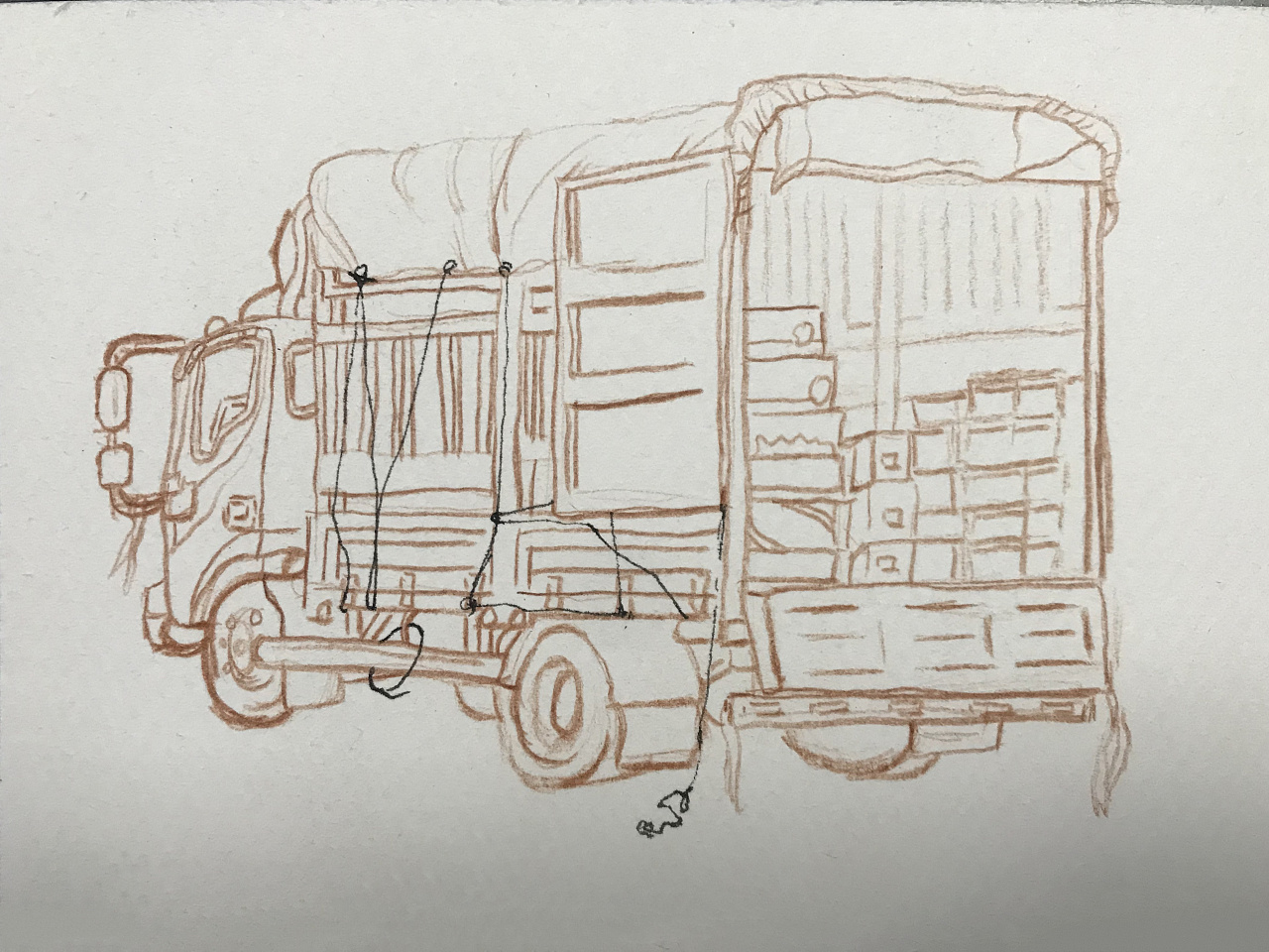 水果货车 | 水彩