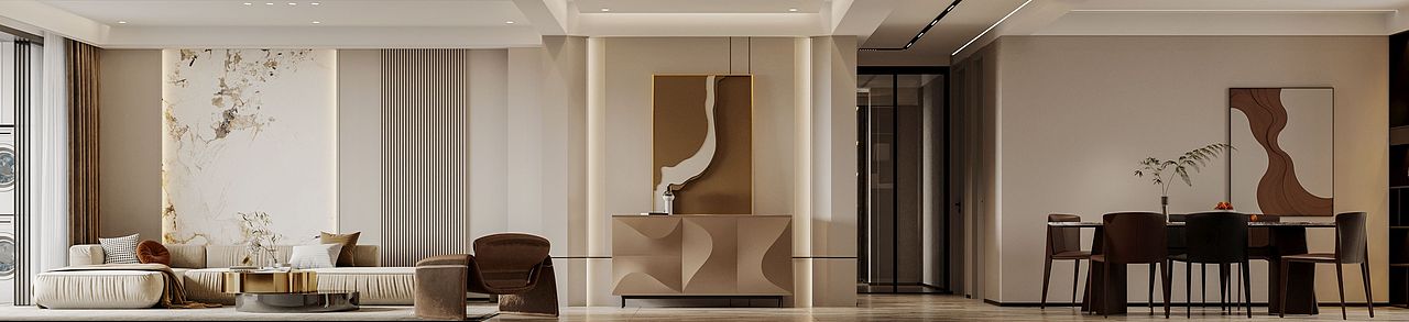 威凯效果图——轻奢客餐厅案例