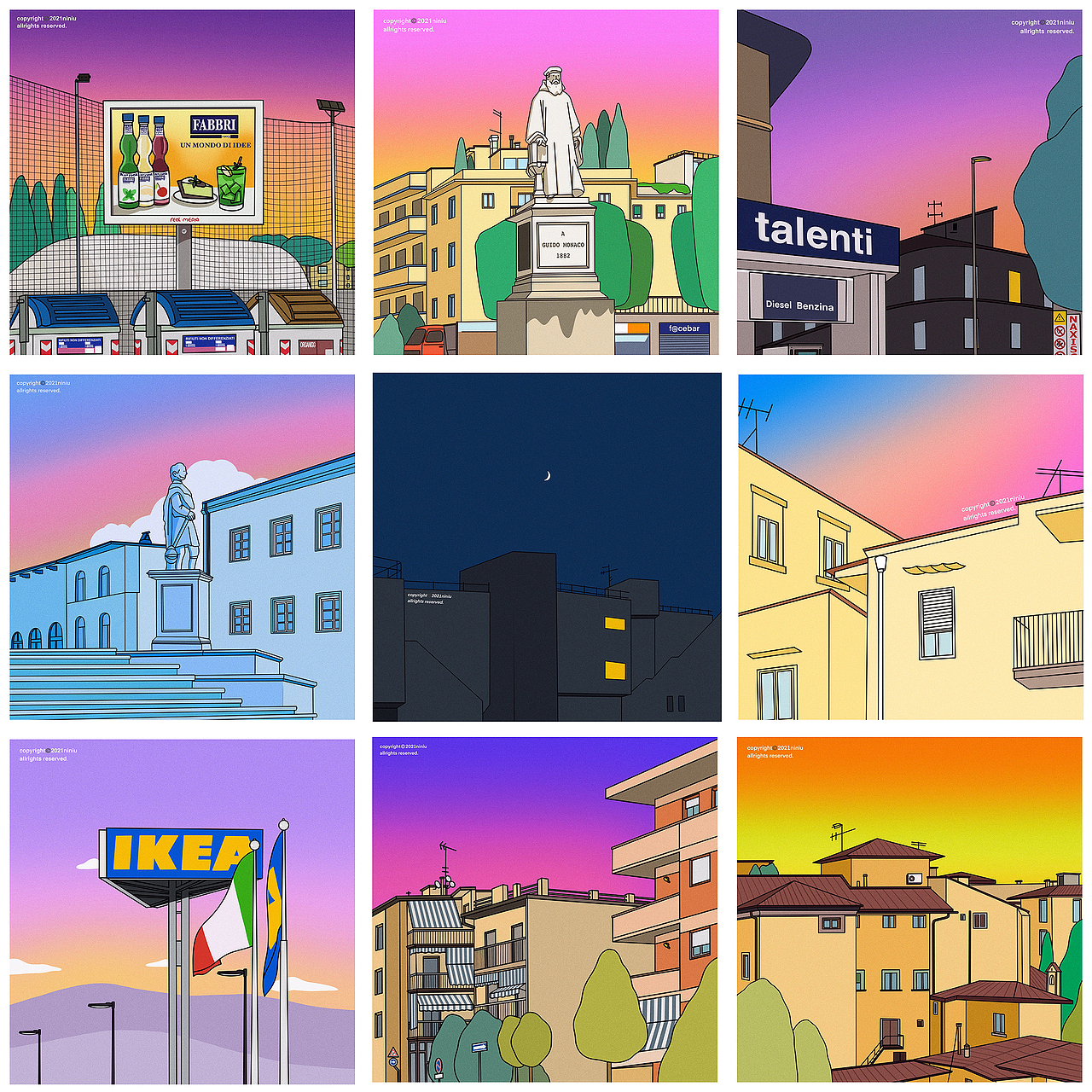 托斯卡纳艳阳下（图ZMjQxNDE1Mjky） - 创作习作 - 站酷设计师niniuuuo原创素材 - 站酷ZCOOL