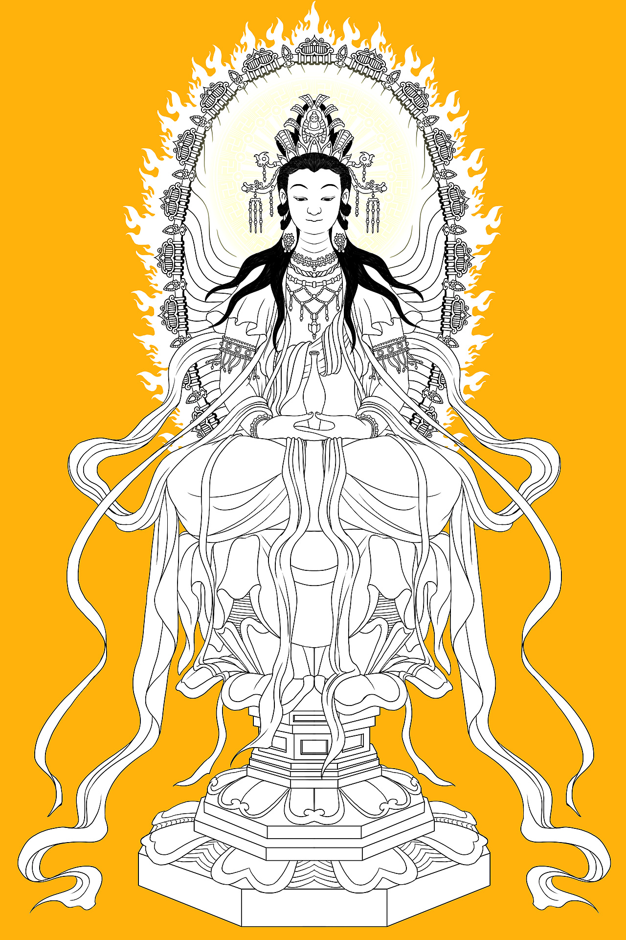 三十三观音----一如观音（图ZNDk2MTc2NzI=） - 游戏原画 - 站酷设计师超级无敌红蛋蛋原创素材 - 站酷ZCOOL