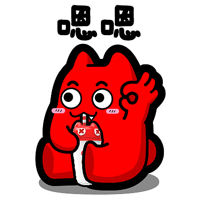 g74【魔鬼猫表情-嗯嗯】#半身 坐 喝奶茶 潮饮店 卖萌 可爱 ok 答应