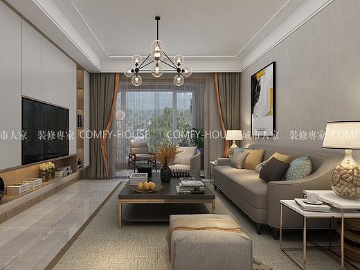 绿地新都会现代风格装修——济南城市人家装饰