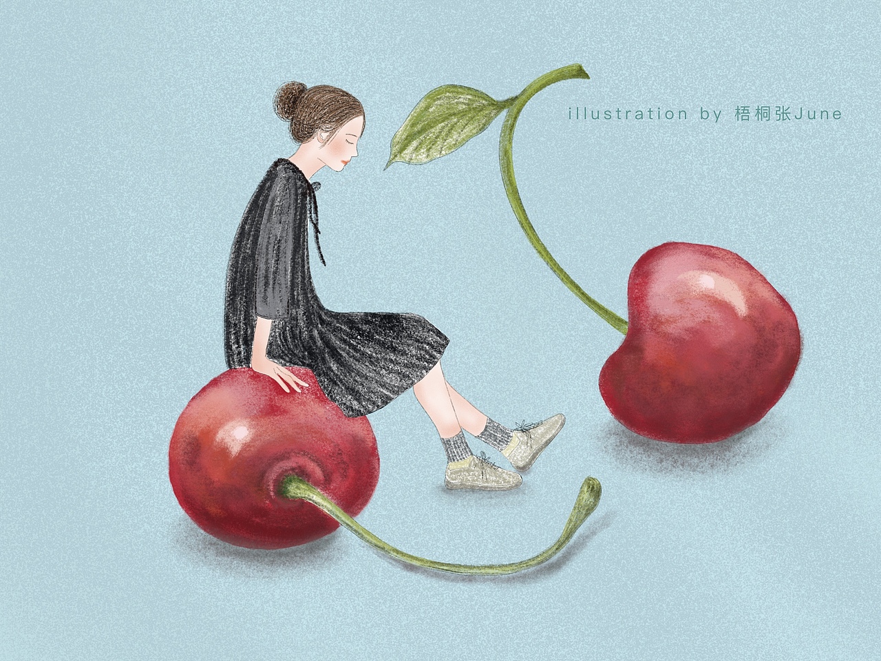 食物总是在相同的季节出现，而人不会（图ZMjEyMzUzNTY4） - 商业插画 - 站酷设计师梧桐张June原创素材 - 站酷ZCOOL