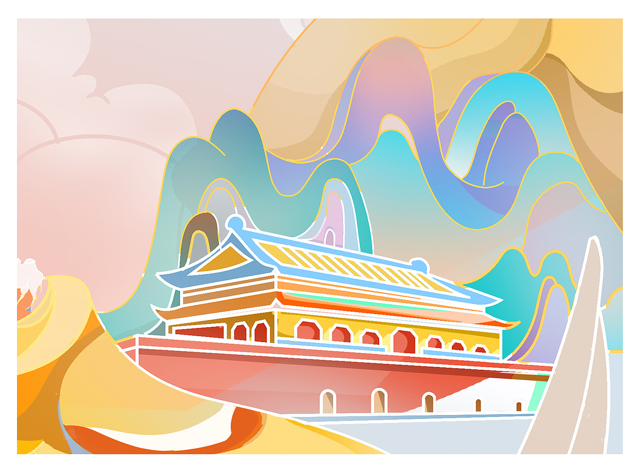 【建党一百周年】国风插画（图ZMjYwNTA5NDMy） - 商业插画 - 站酷设计师画画的77原创素材 - 站酷ZCOOL