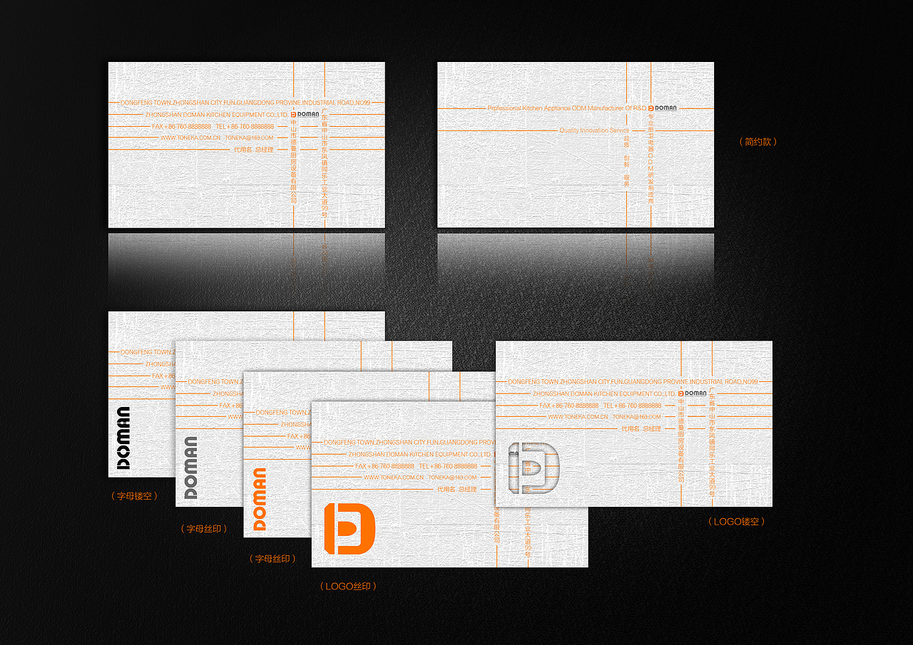A set of business card design