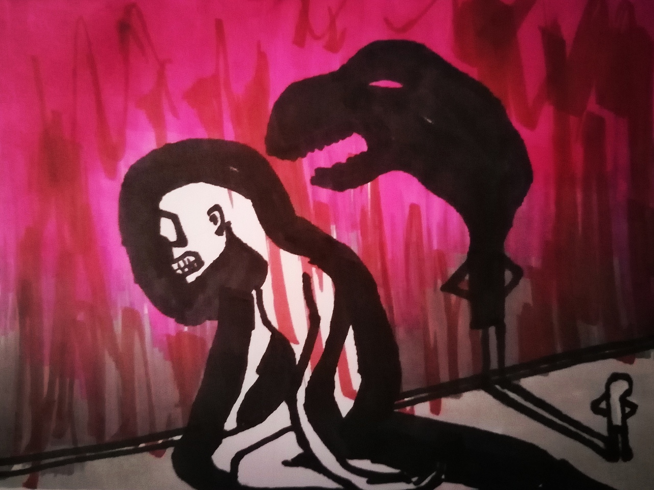 黑与红（图ZMjIzNDczMjA0） - 绘画 - 站酷设计师帆帆大魔王原创素材 - 站酷ZCOOL