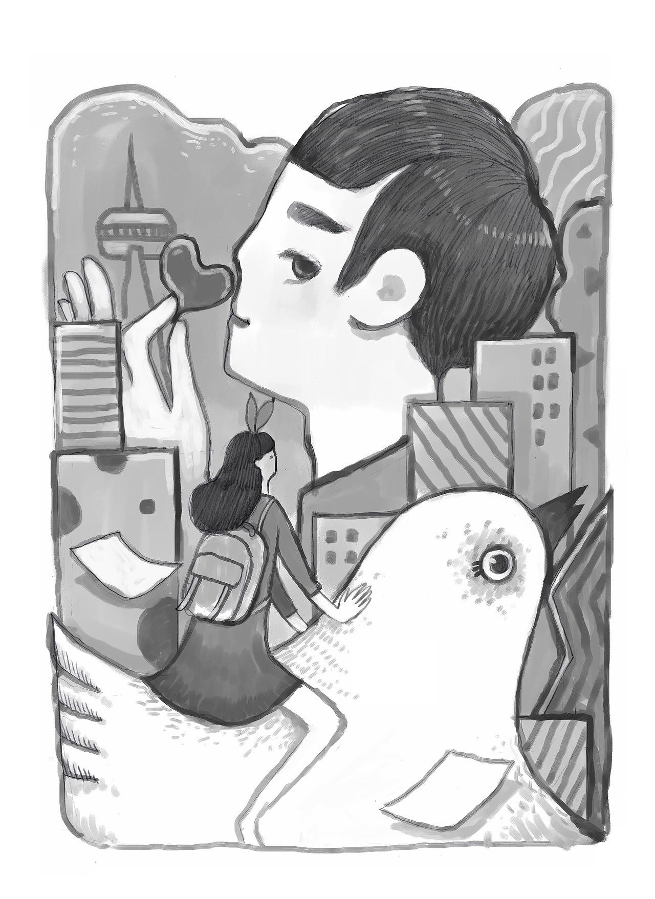 《青年文摘》黑白内插