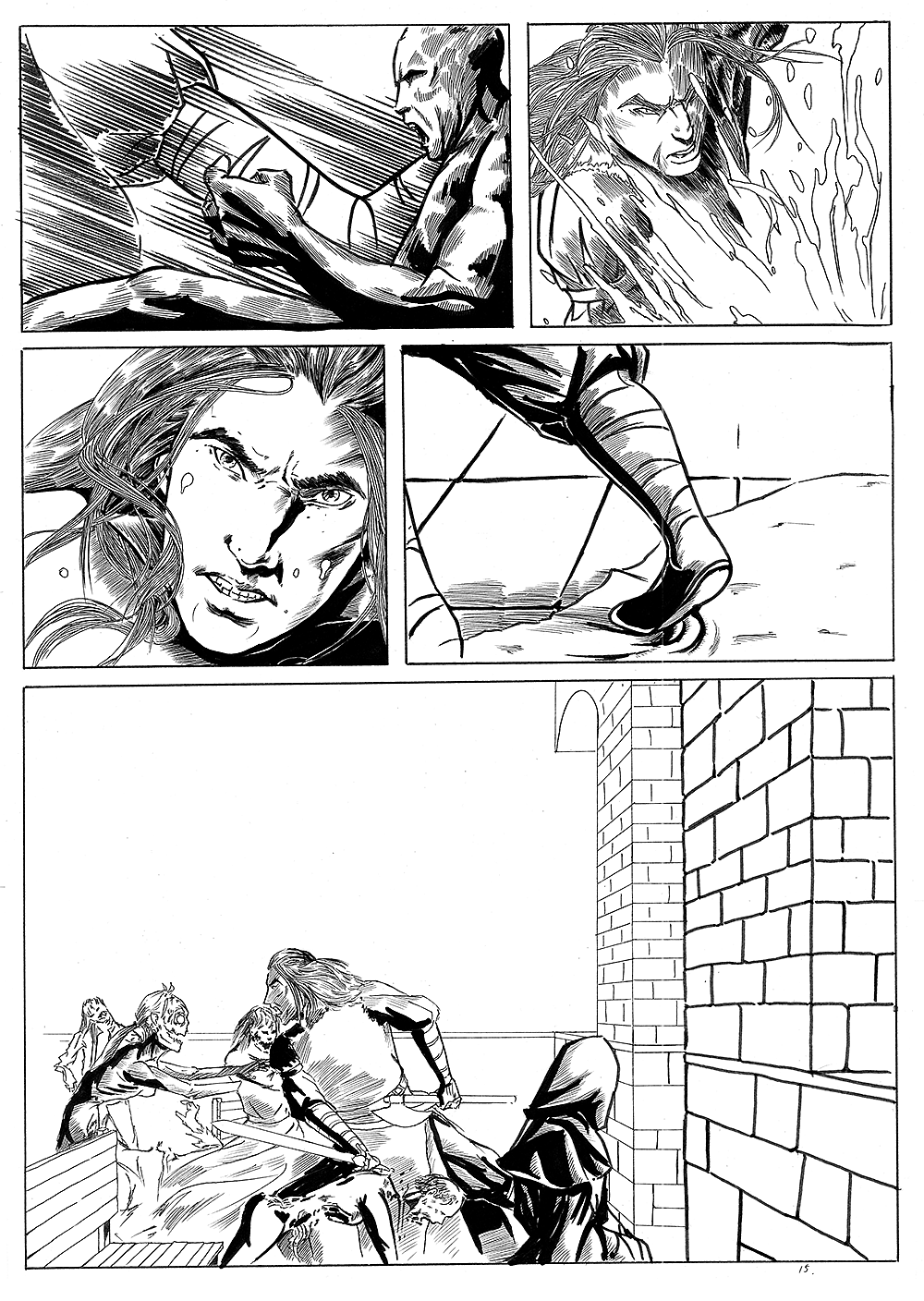 【黑暗之潮】之前的漫画线稿（图ZNTQ5ODEyNDg=） - 单幅漫画 - 站酷设计师推拉原创素材 - 站酷ZCOOL