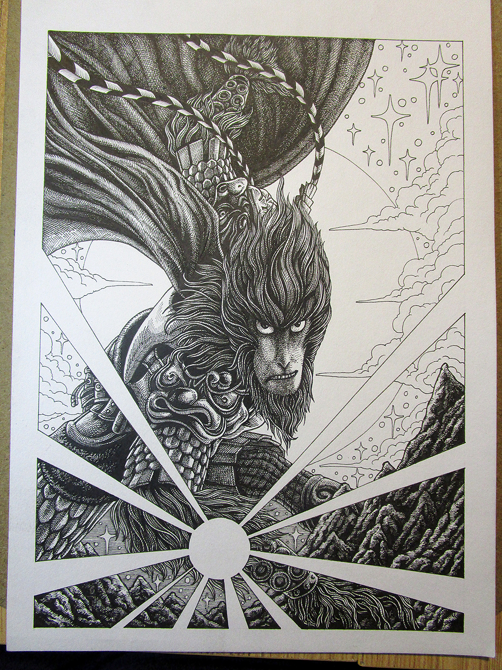 《大圣归来》手绘封面 过程详解（图ZMzg1NzcwMDA=） - 商业插画 - 站酷设计师傅淳强画者之旅原创素材 - 站酷ZCOOL