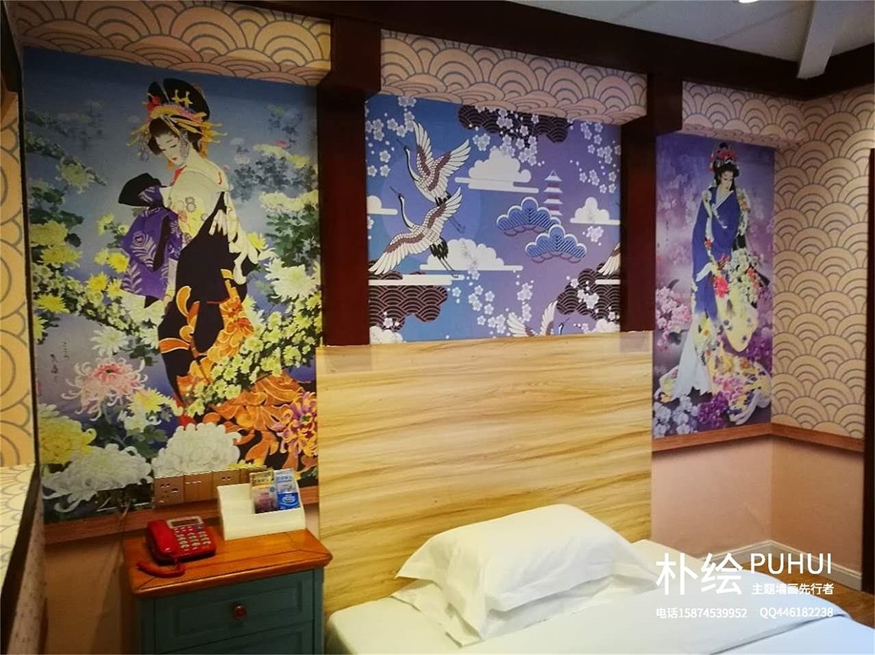 情侣酒店情趣房设计壁画效果图精品酒店设计