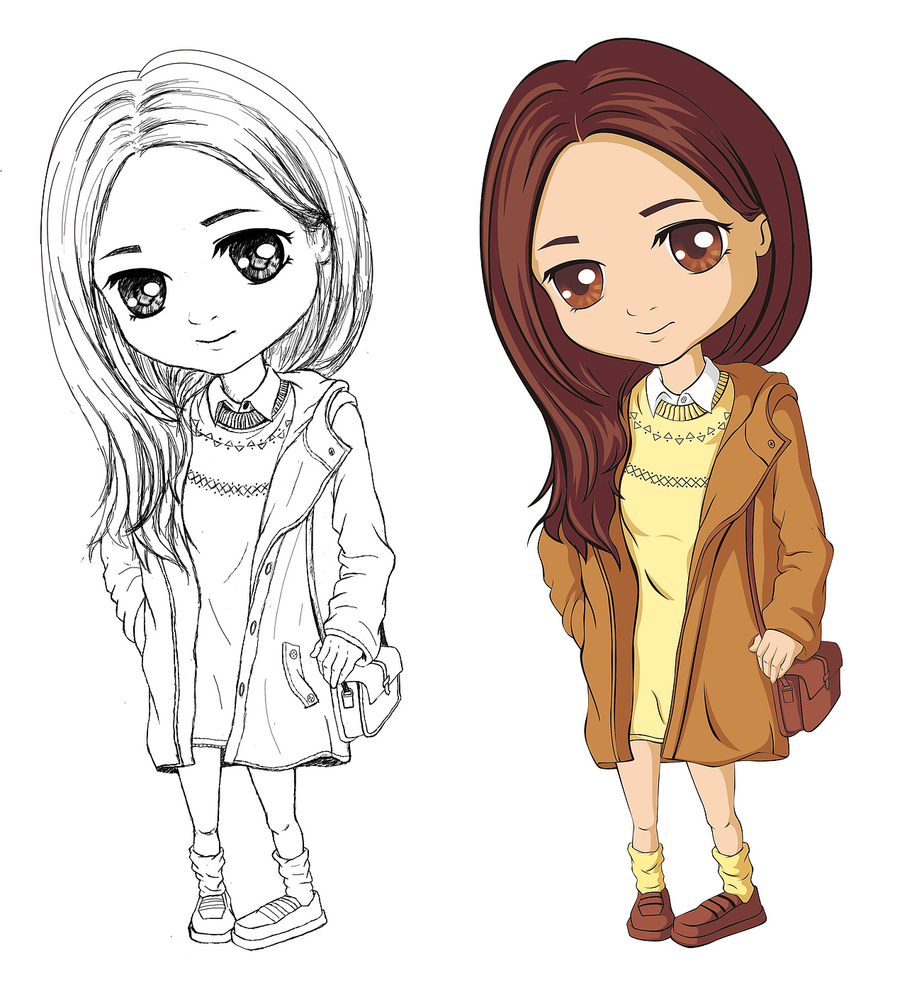 人物形象/食品/包装类手绘插画|插画|商业插画|豆蔻1128 - 原创作品