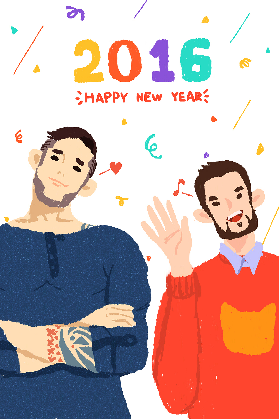 *HAPPY NEW YEAR*（图ZMzkwMjcyMTY=） - 艺术插画 - 站酷设计师大柚MYKoin原创素材 - 站酷ZCOOL