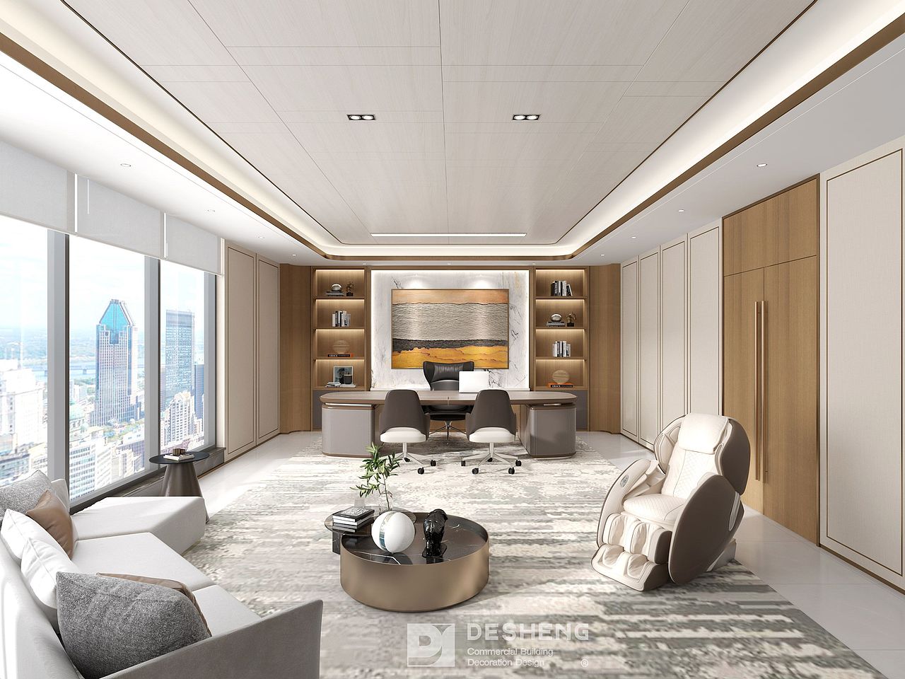 德盛装饰办公室装修案例-中科水务