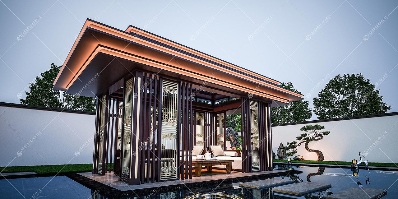 庭院——新中式铝合金凉亭
