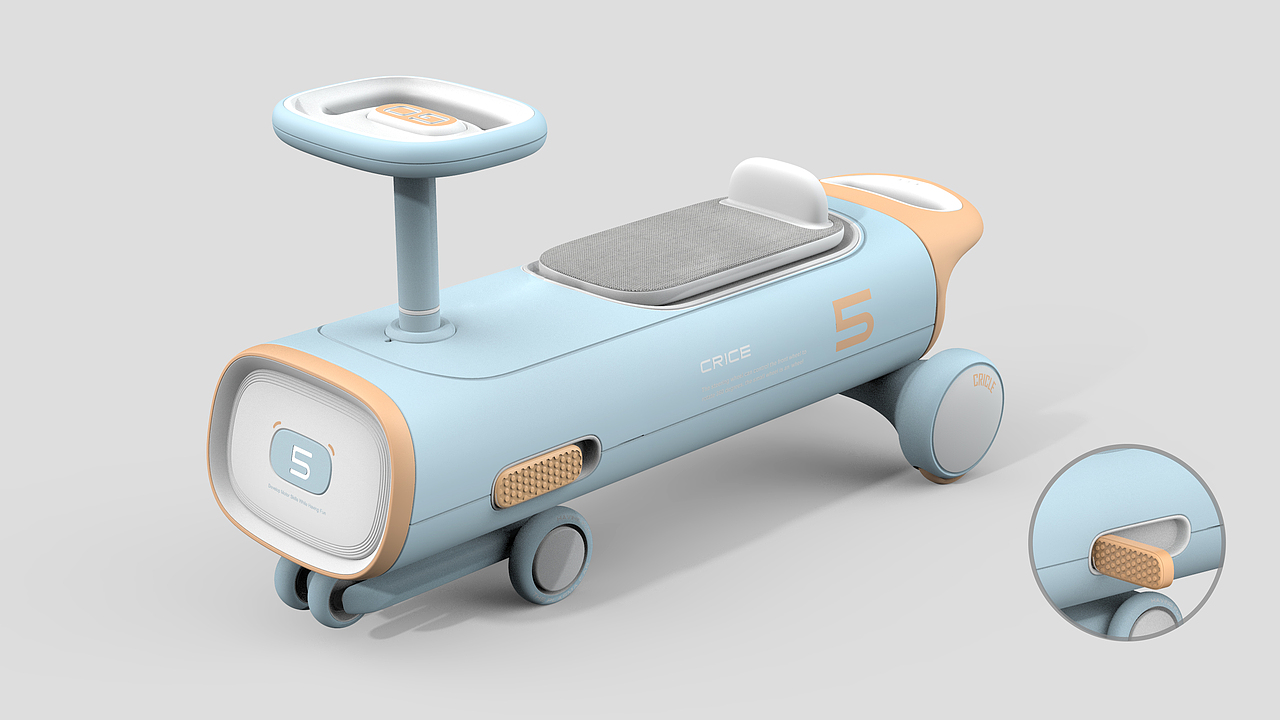 哈士奇设计作品-儿童扭扭车