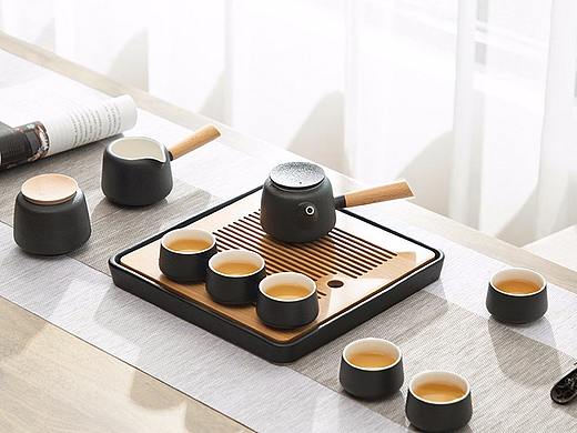 黑陶茶具详情页设计