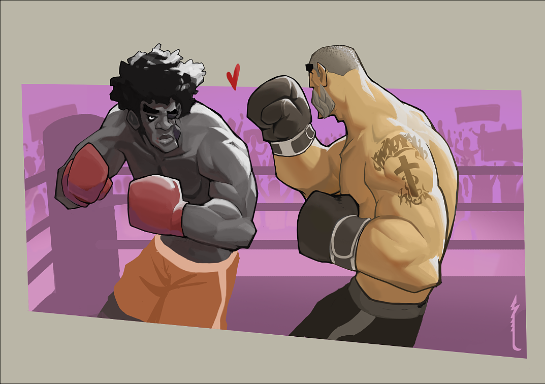 拳击手（图ZODgyMjY5NTY=） - 创作习作 - 站酷设计师吕月开原创素材 - 站酷ZCOOL