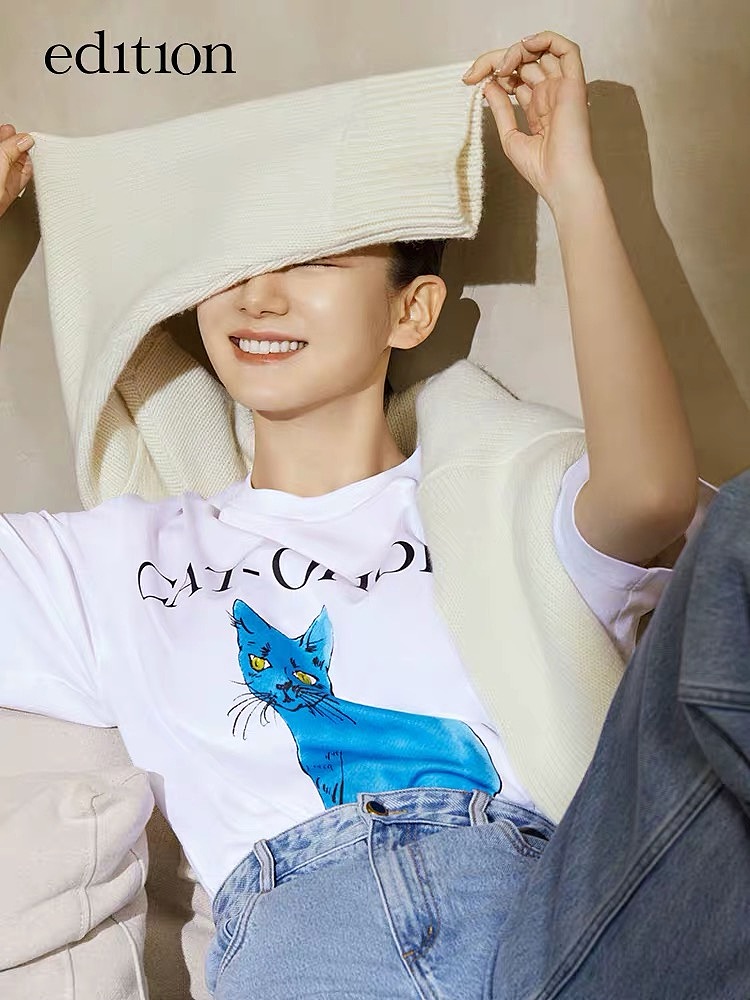 艺术手绘水彩猫咪