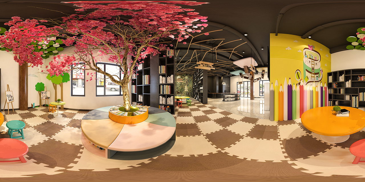 1992效果图--图书馆全景（图ZMTcxMzQxMjQ0） - 家装设计 - 站酷设计师1992效果图汉堡原创素材 - 站酷ZCOOL