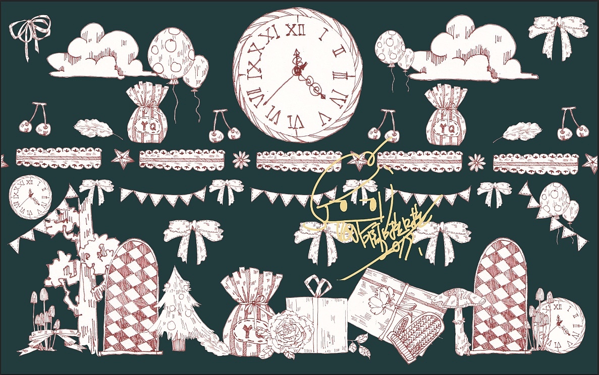 Lolita 柄图-黑白童话