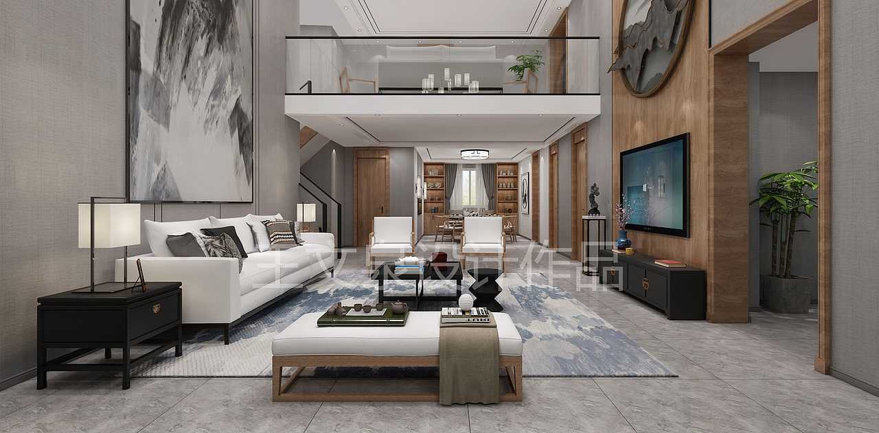 欧式 法式 中式 别墅设计效果图 作品 王文泉