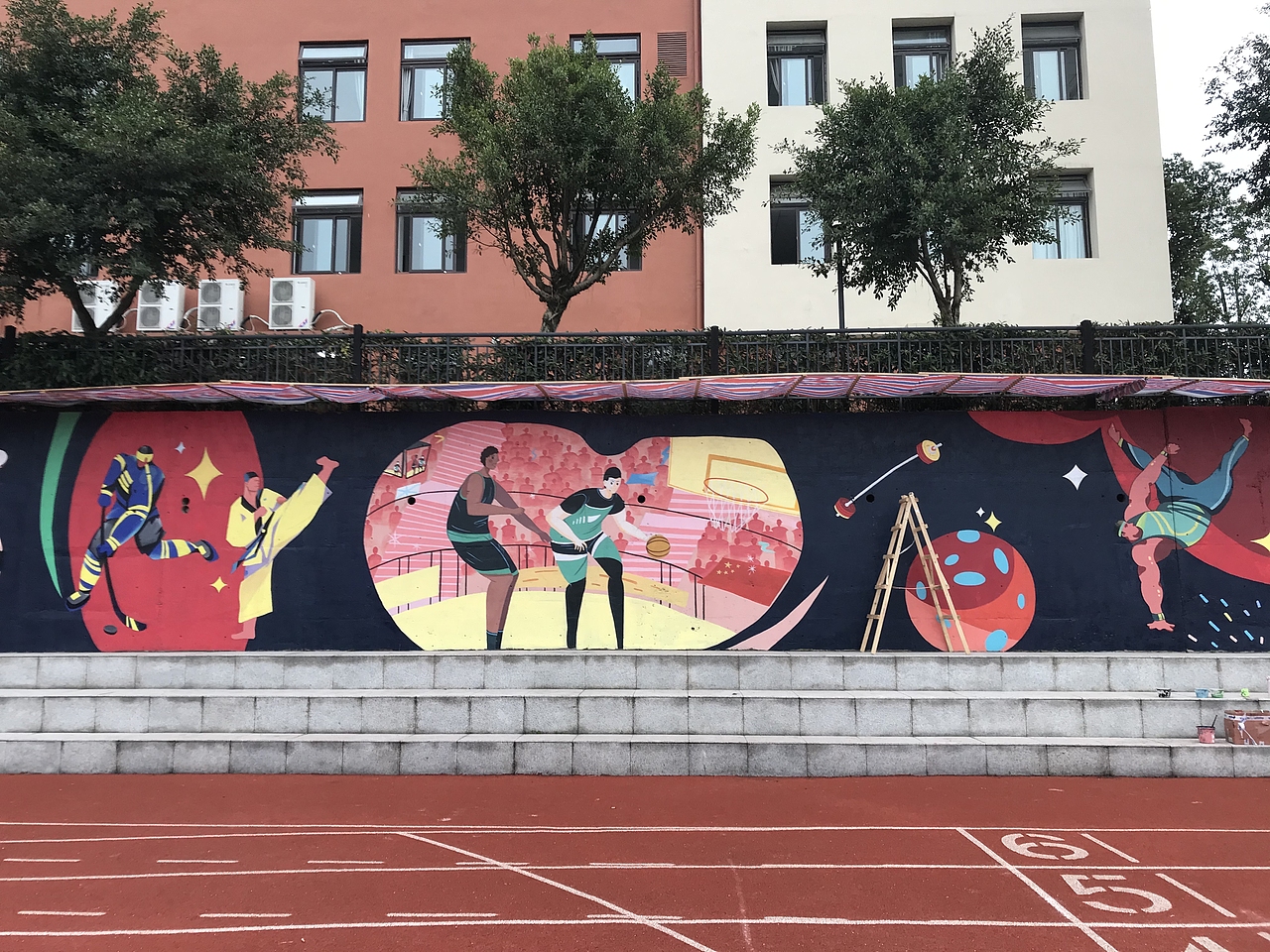 校园文化墙手绘（图ZMjM5MDcyMTUy） - 新锐潮流插画 - 站酷设计师朝花夕拾壁画原创素材 - 站酷ZCOOL