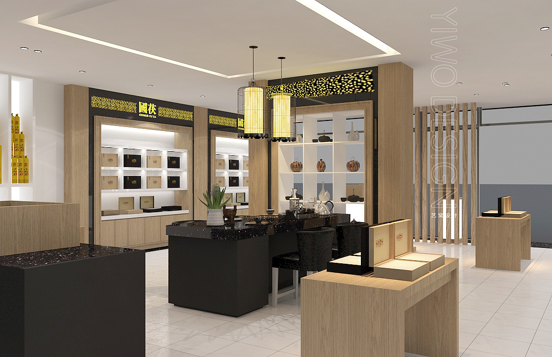 收藏 茶叶店 茶行设计 展厅设计 空间设计 连锁店设计 si系统设计