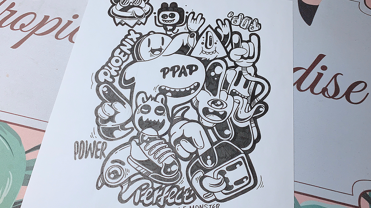 『字母小怪物』手绘稿合辑（图ZMTYzMTE3NDgw） - 创作习作 - 站酷设计师LOKLIAO丶樂原创素材 - 站酷ZCOOL