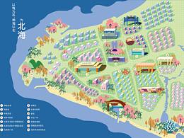 手繪地圖  北海地圖