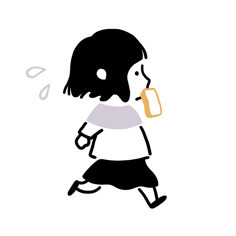 一组《清早出门去》插画（图ZMTI2NDI4NjE2） - 创作习作 - 站酷设计师王大爷老生气原创素材 - 站酷ZCOOL