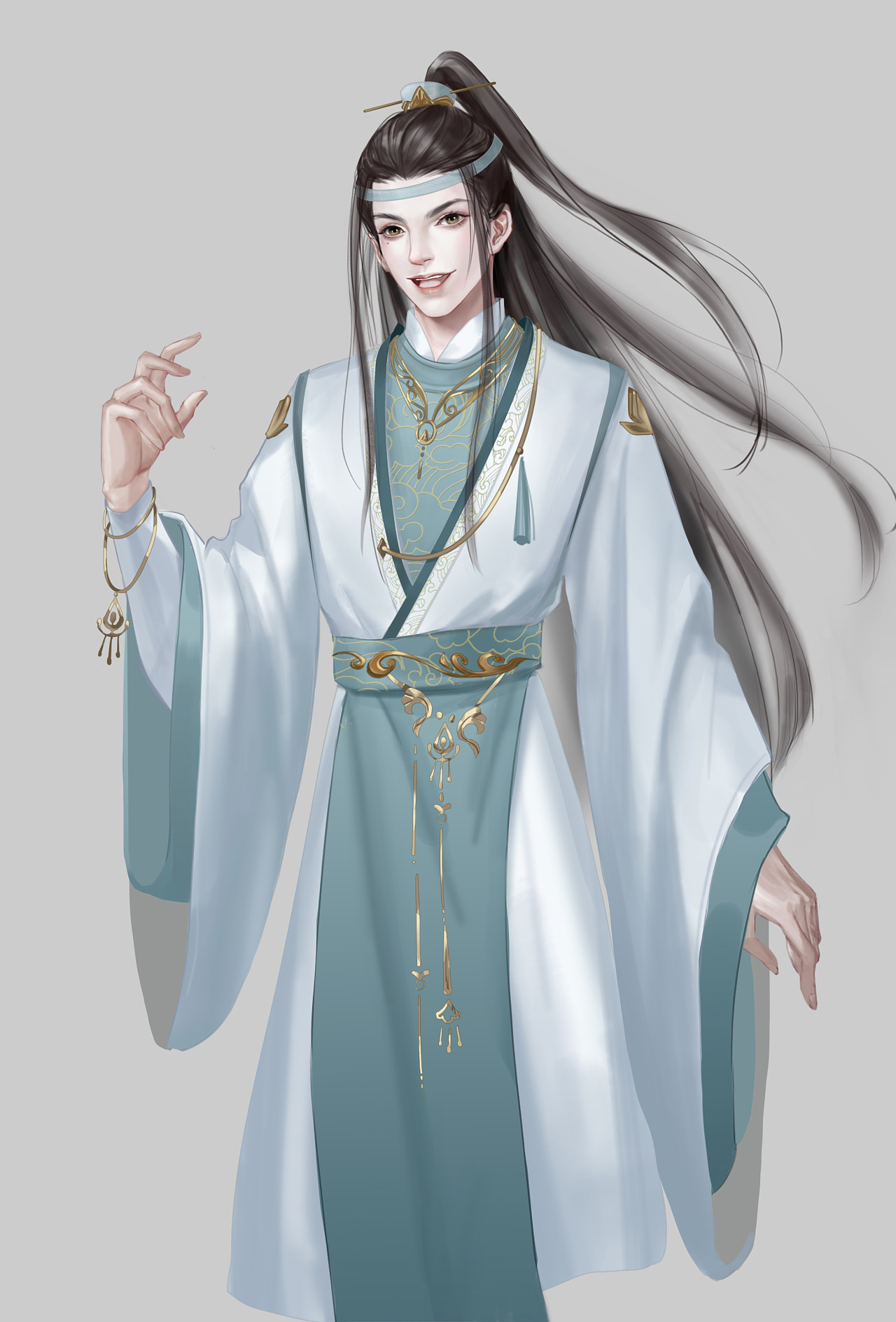 【原创】古风立绘-烛影|插画|游戏原画|樱井饼 - 原创作品 - 站酷