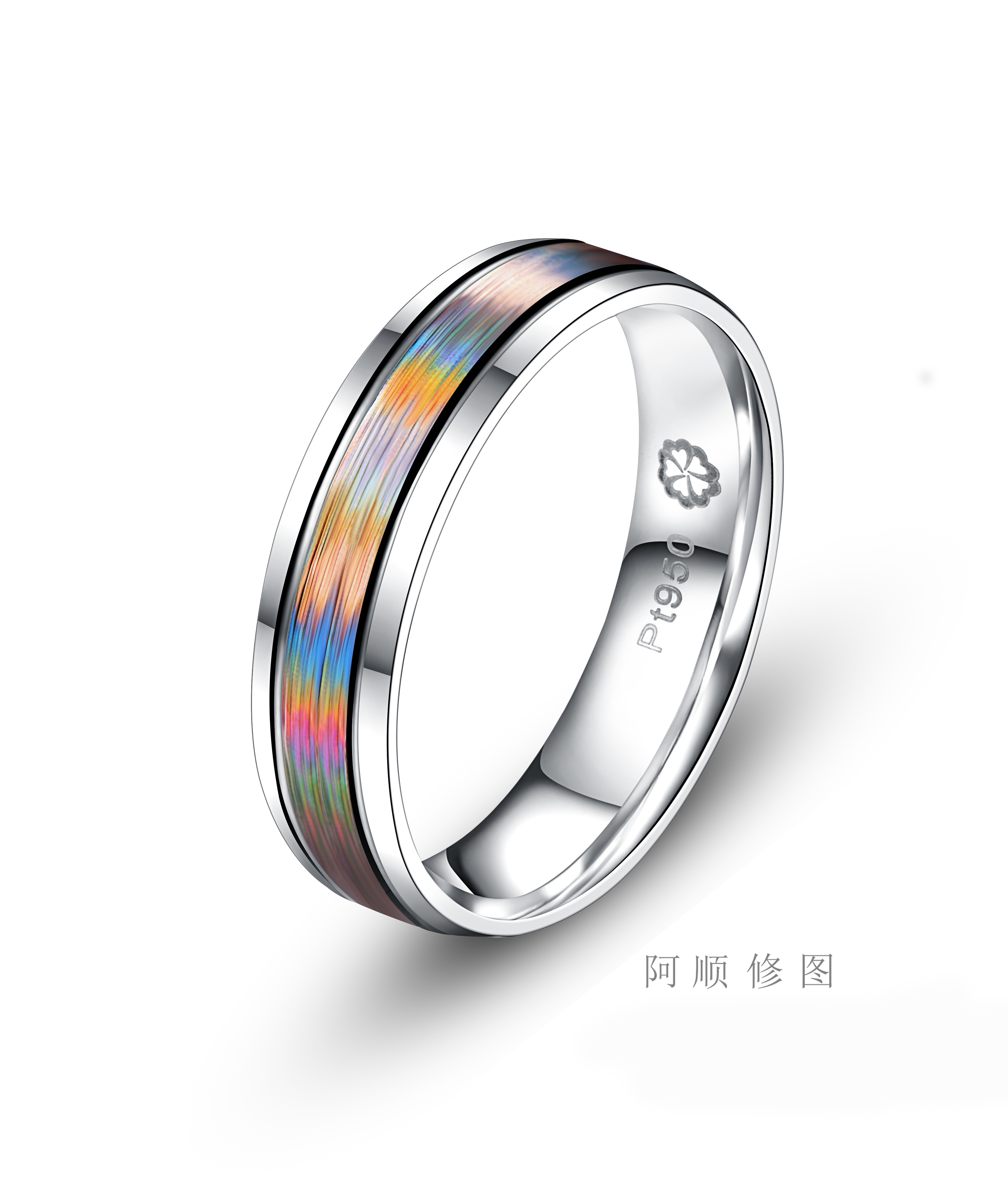 珠宝 七彩拉丝 戒指修图