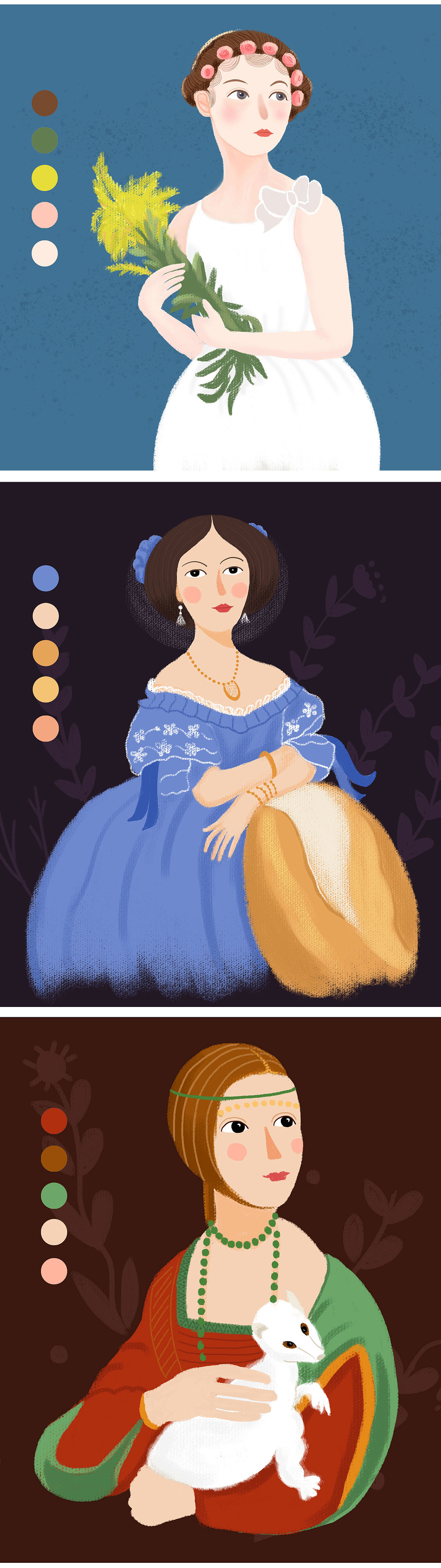 2020插画人物系列-名画