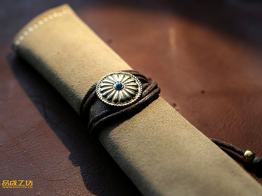 原创手工皮艺-卷轴式笔袋（般诺之眼）