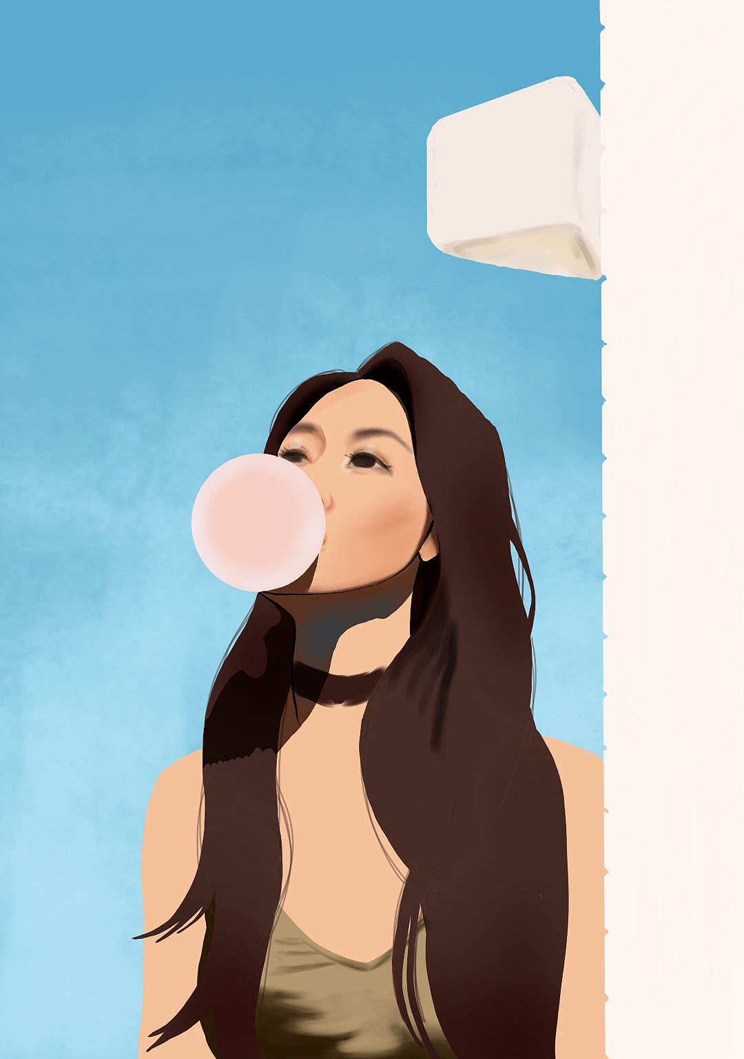 吹泡泡的女孩（图ZMjYyNzMyODg0） - 商业插画 - 站酷设计师画画的猫野原创素材 - 站酷ZCOOL