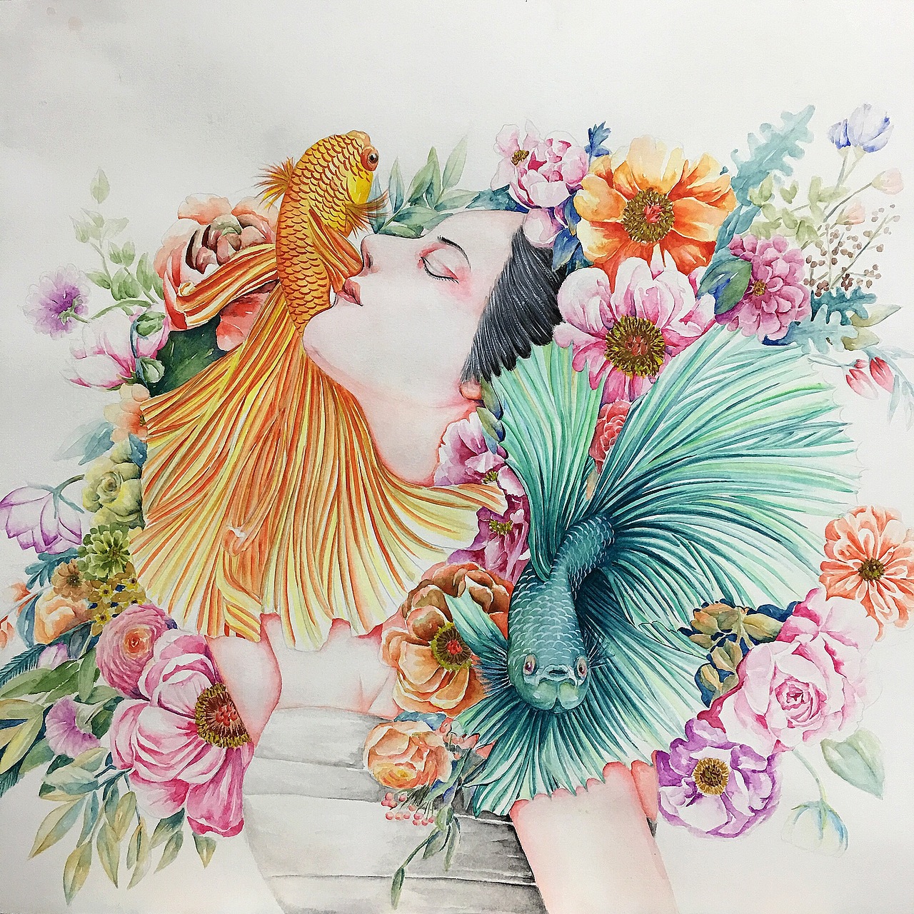 斗鱼 | 温柔的性感（图ZNzgzMzcwNjg=） - 艺术插画 - 站酷设计师兔籽Echo原创素材 - 站酷ZCOOL