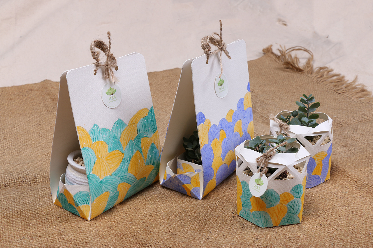 纯手绘多肉植物包装 - 原创作品 - 站酷(zcool)