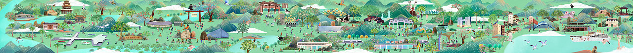 木头猫x深圳40年 | 画卷里的千园之城 气势磅礴(图ZMjIyNzAwOTEy) - 商业插画 - 站酷设计师疯子木原创素材 - 站酷ZCOOL