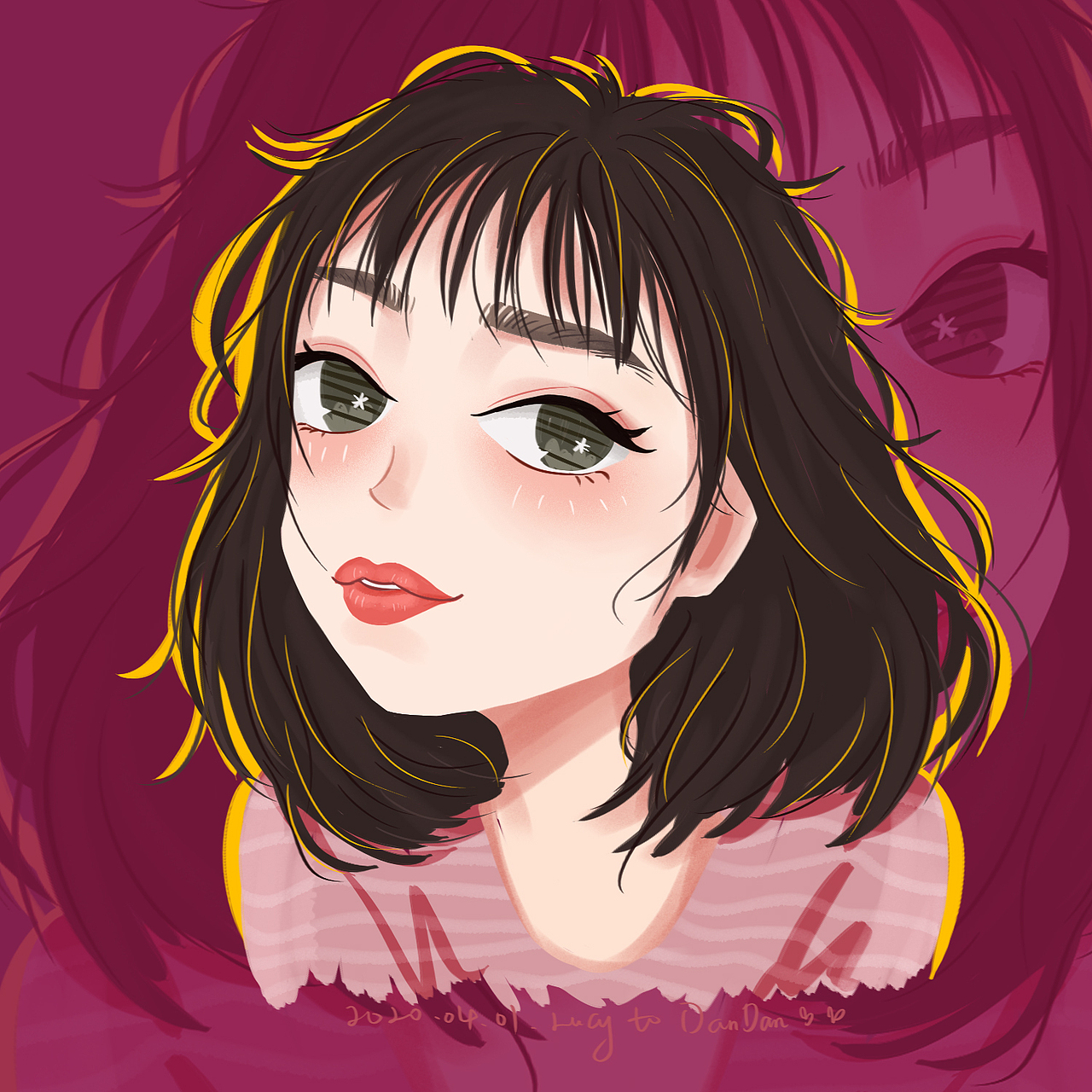 手绘头像|插画|艺术插画|lucycc_原创作品-站酷zcool