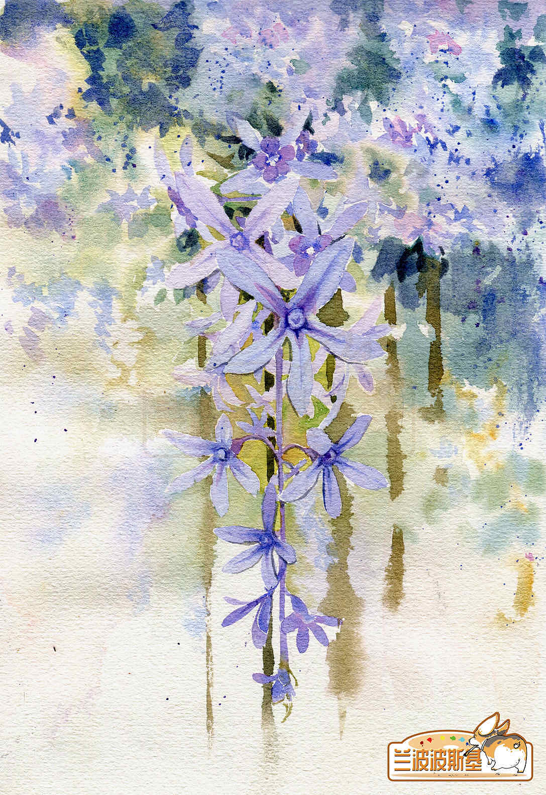 最近水彩练习-湿画法