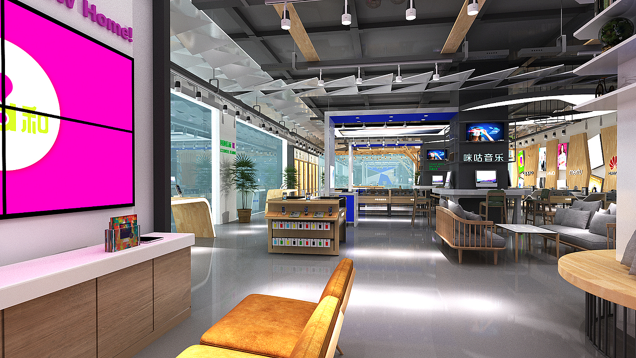 湖南长沙移动营业厅（图ZMTI0NTE3Nzk2） - 展陈设计 - 站酷设计师Icannow原创素材 - 站酷ZCOOL