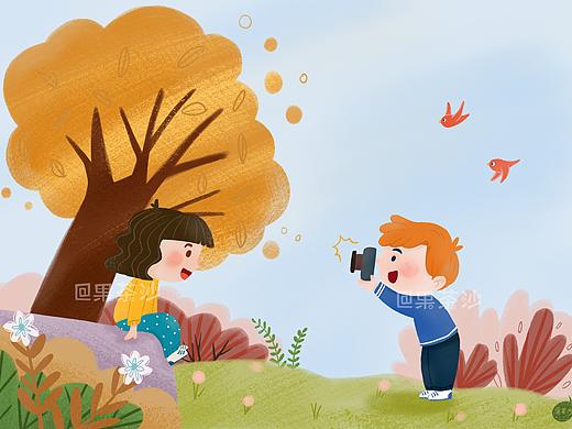 踏青（個(gè)人主頁(yè)-ZNDI4ODEwMjg=） - 兒童插畫 - 站酷設(shè)計(jì)師果茶沙原創(chuàng)素材 - 站酷ZCOOL