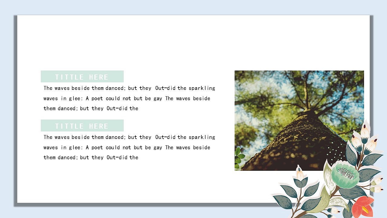 小清新简约风工作计划总结述职报告商务通用PPT模板